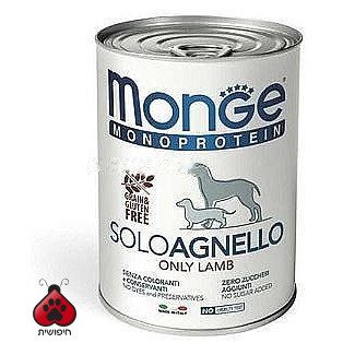 מונג' מונו פרוטאין כבש לכלב 400 גרם Monge