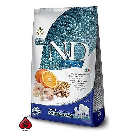 נטורל דלישס לכלב אושן מופחת 12 ק"ג N&D