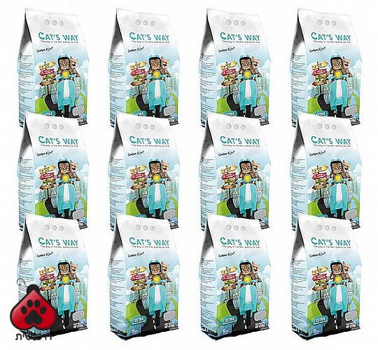דיל 16 יח' קטס וואי חול מתגבש לחתול בתוספת פחם 5 ליטר