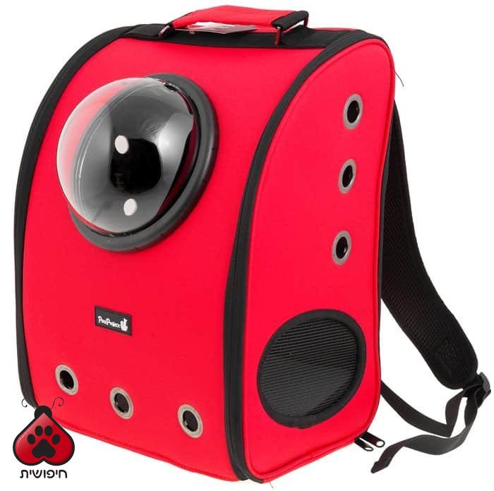 תיק BACK-PACK אדום/שחור/כחול 35×25×45 ס"מ – לכלב