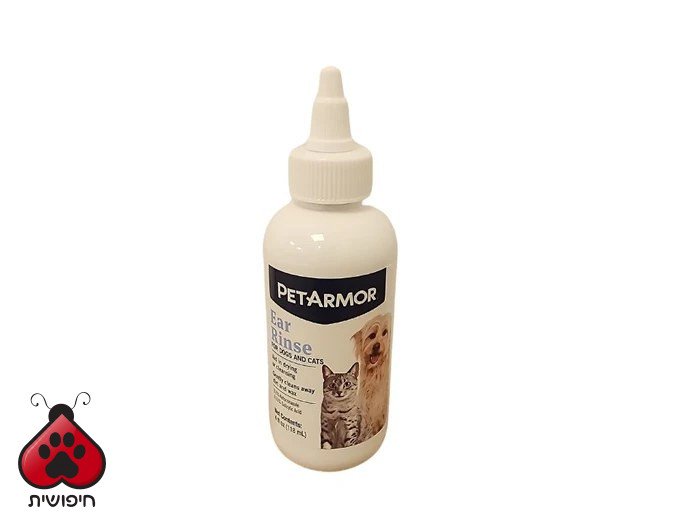 תמיסה לניקוי אוזניים לכלב ולחתול · PetArmor Ear Rinse