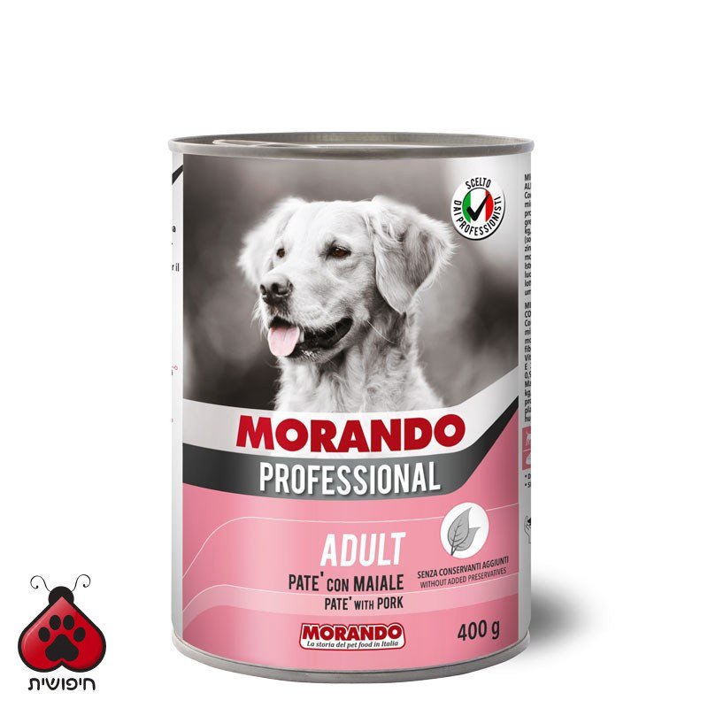 שימורים לכלב,Morando Professional, פטה חזיר 400 גרם