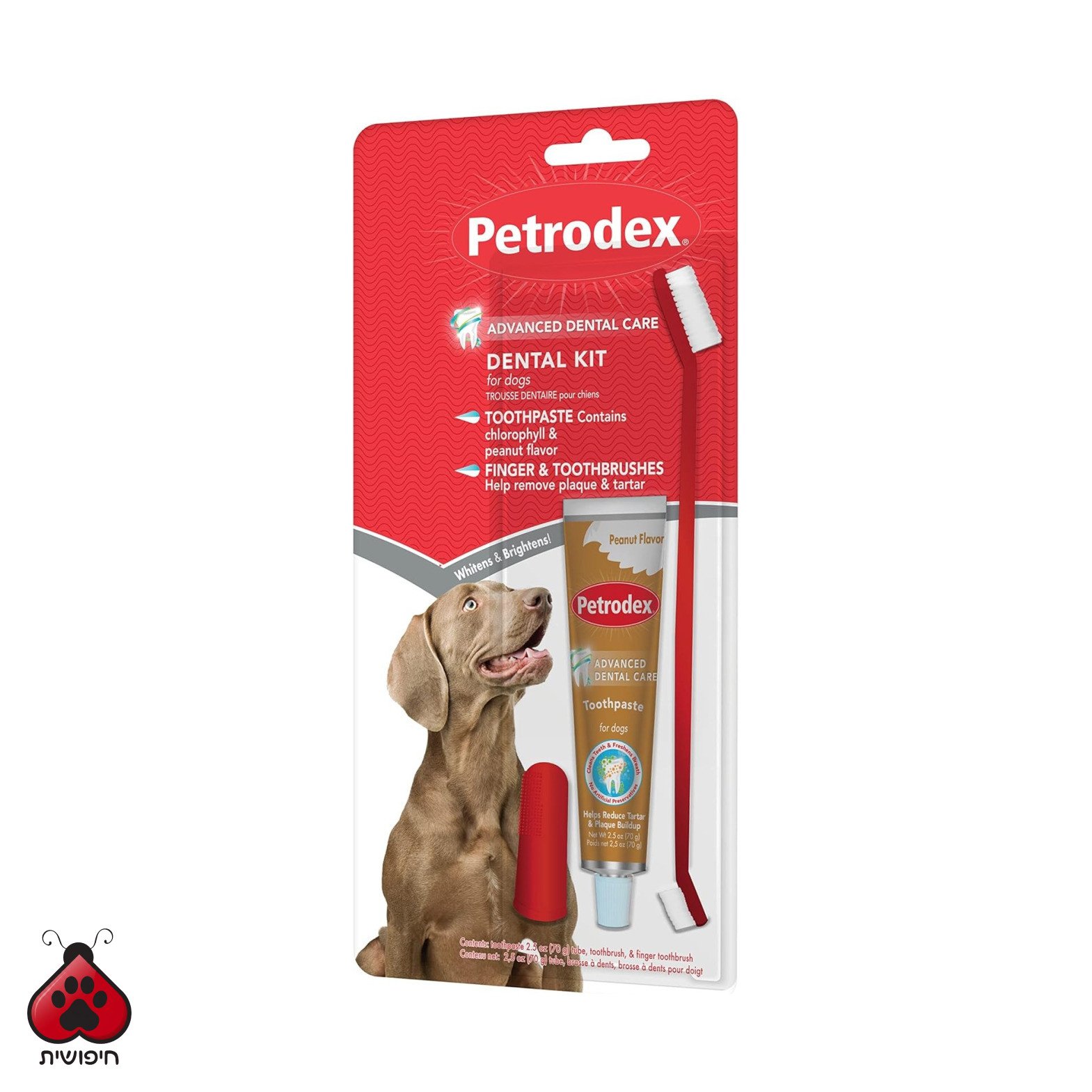 פטרודקס ערכה דנטלית לכלב בטעם חמאת בוטנים Petrodex