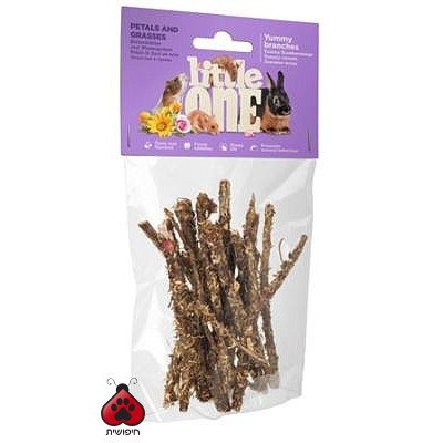 חטיף למכרסמים ליטל וואן ענפי עשבים עלי כותרת 35 גרם 32210