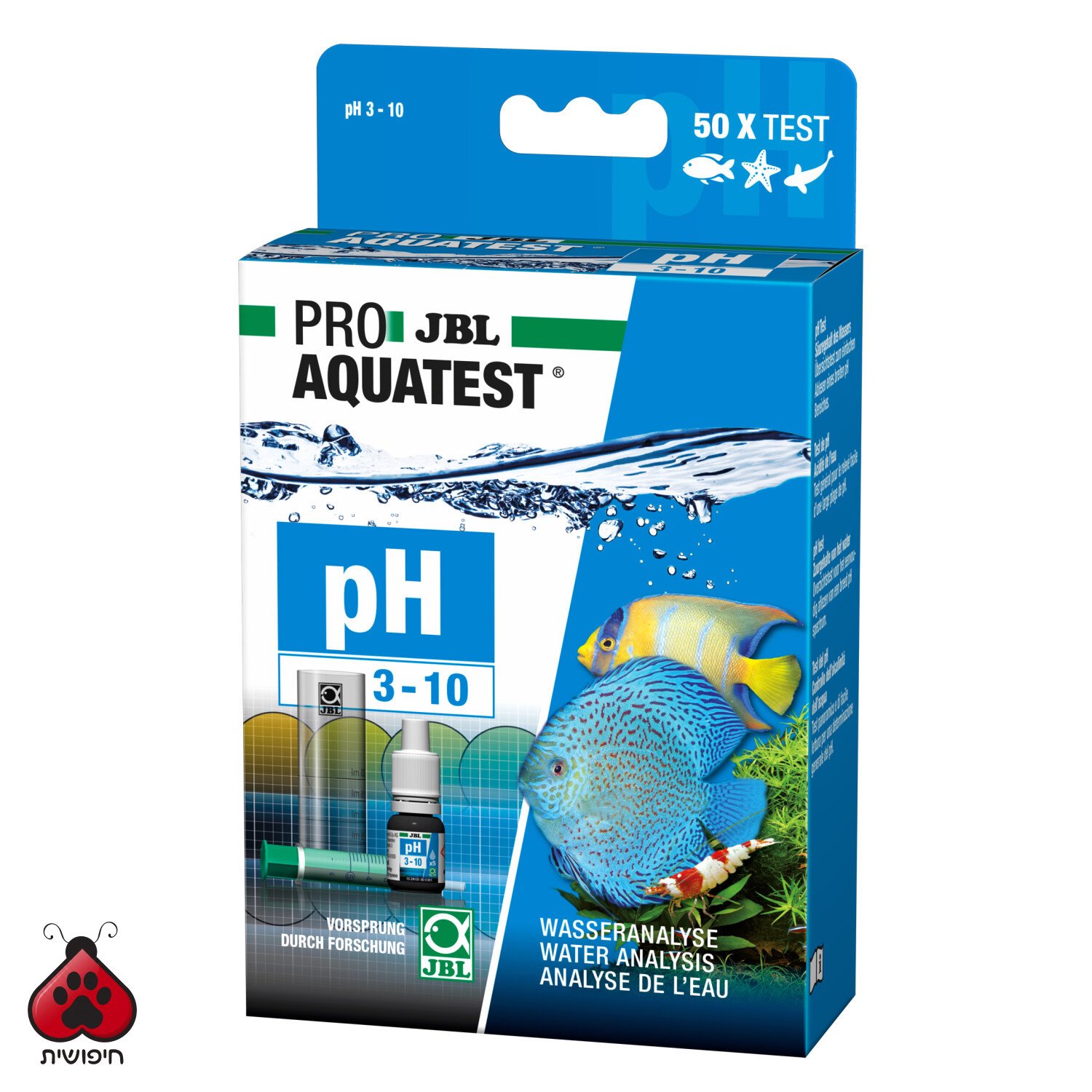 JBL – טסט לבדיקת PH חומציות 3 – 10