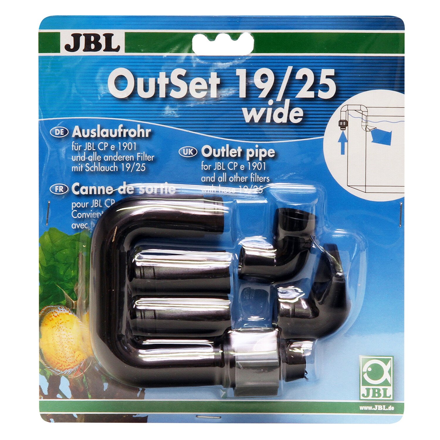 JBL – סט יציאה פתח רחב 19/25 לפילטר 1900/1/2