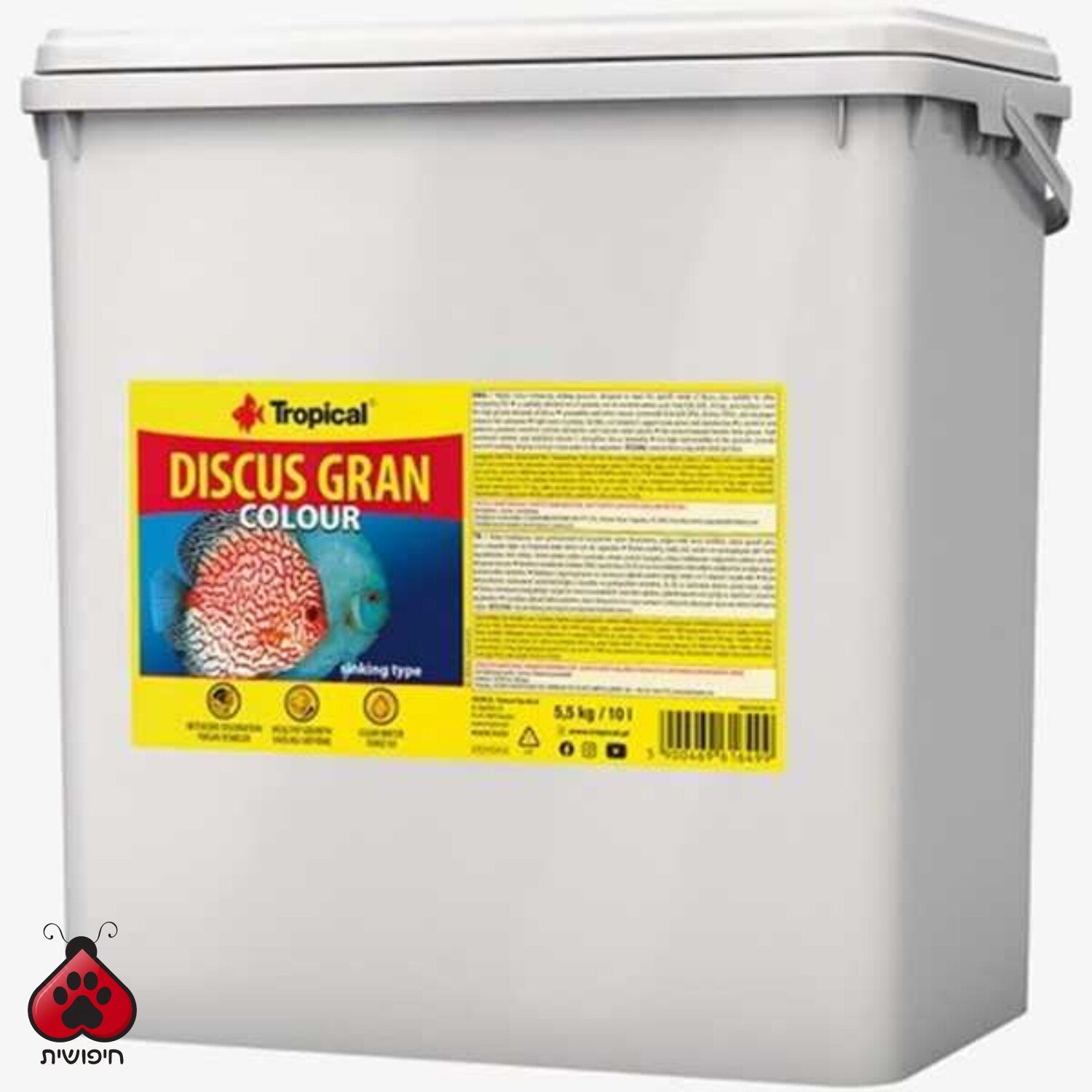 טרופיקל דיסקוס מגורען מחזק צבע דלי 10 ליטר