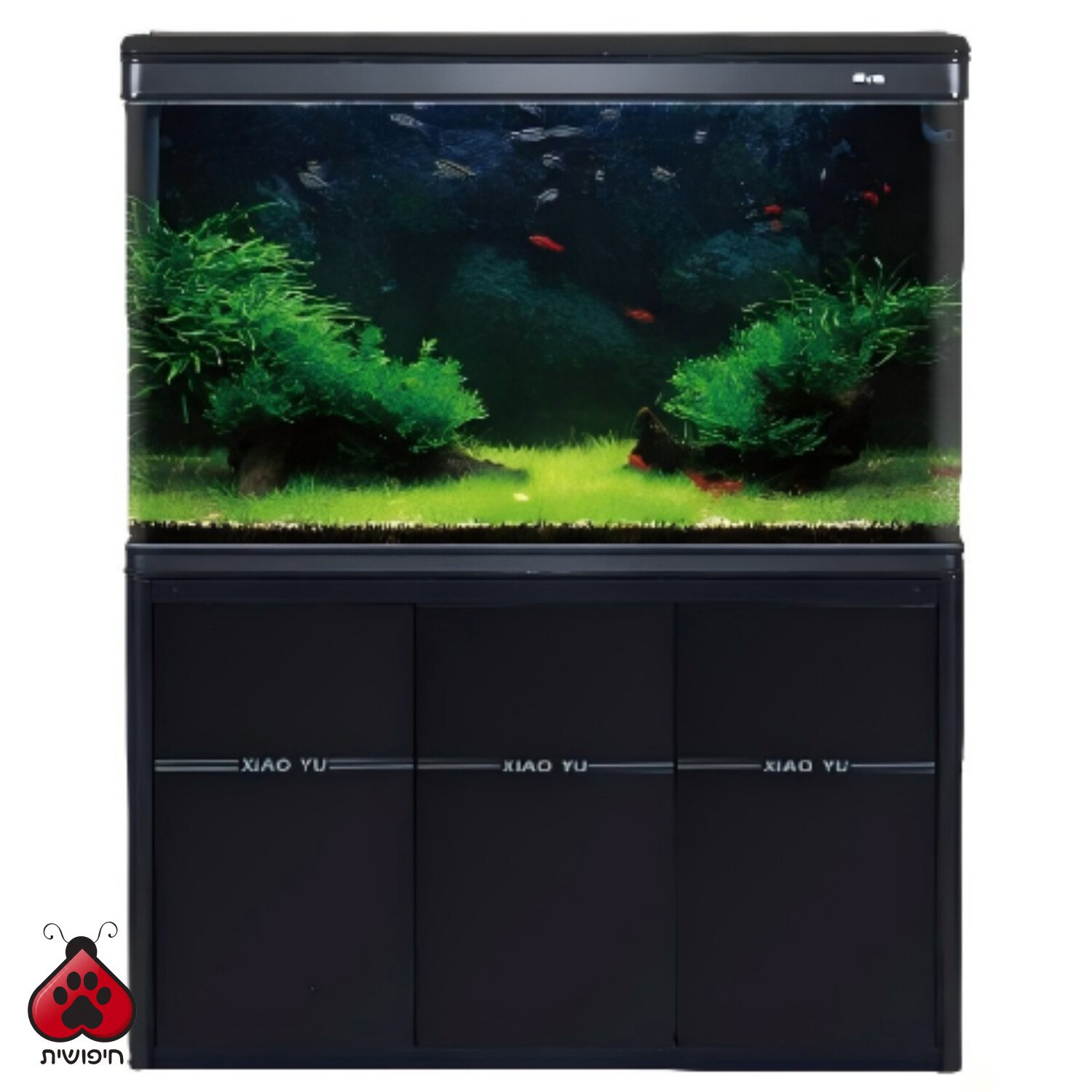 קוקו אקווריום בצבע שחור 100×38.5×54 ס"מ
