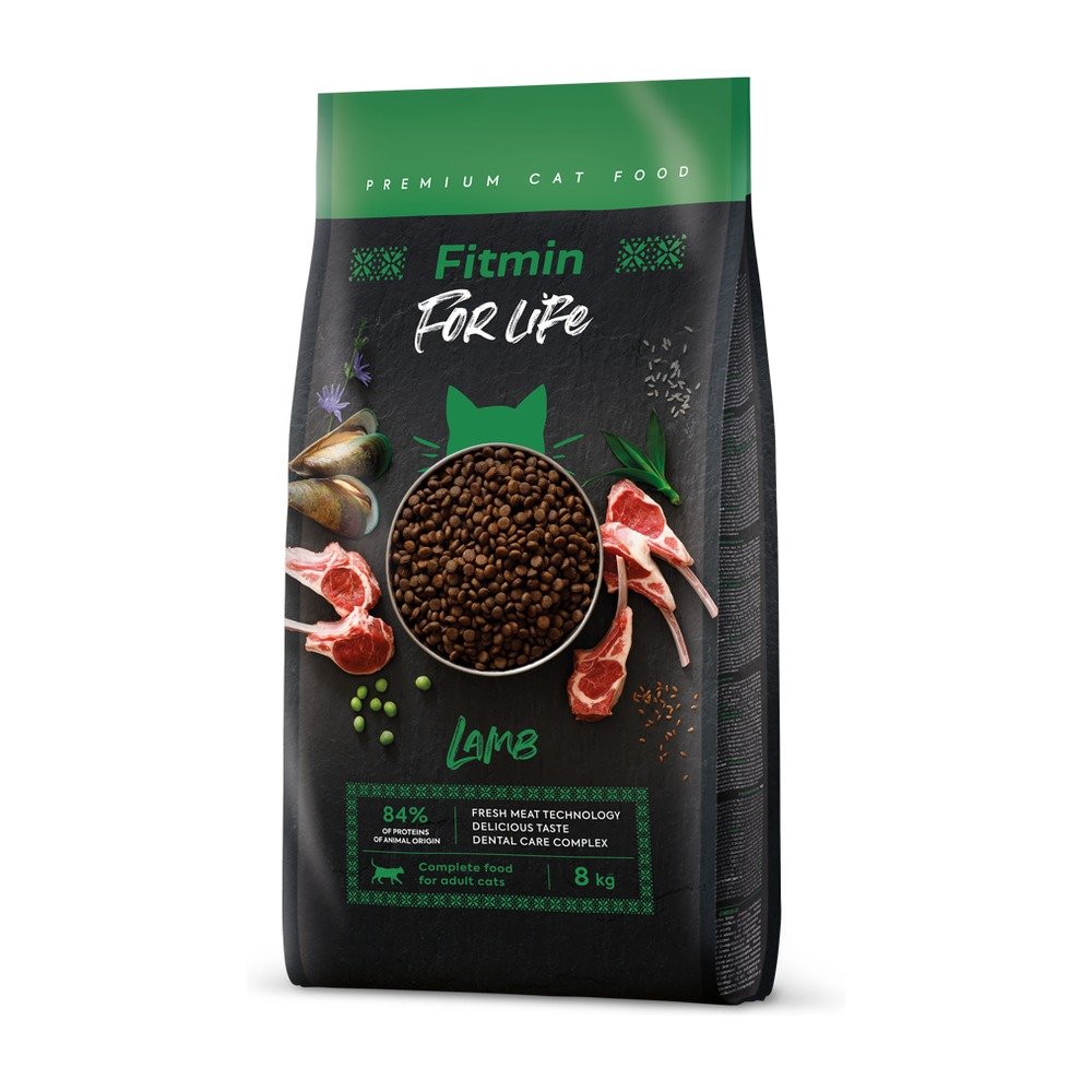 פיטמין פור לייף – לחתולים בוגרים – כבש, 1.8 ק"ג · Fitmin Cat For Life Lamb