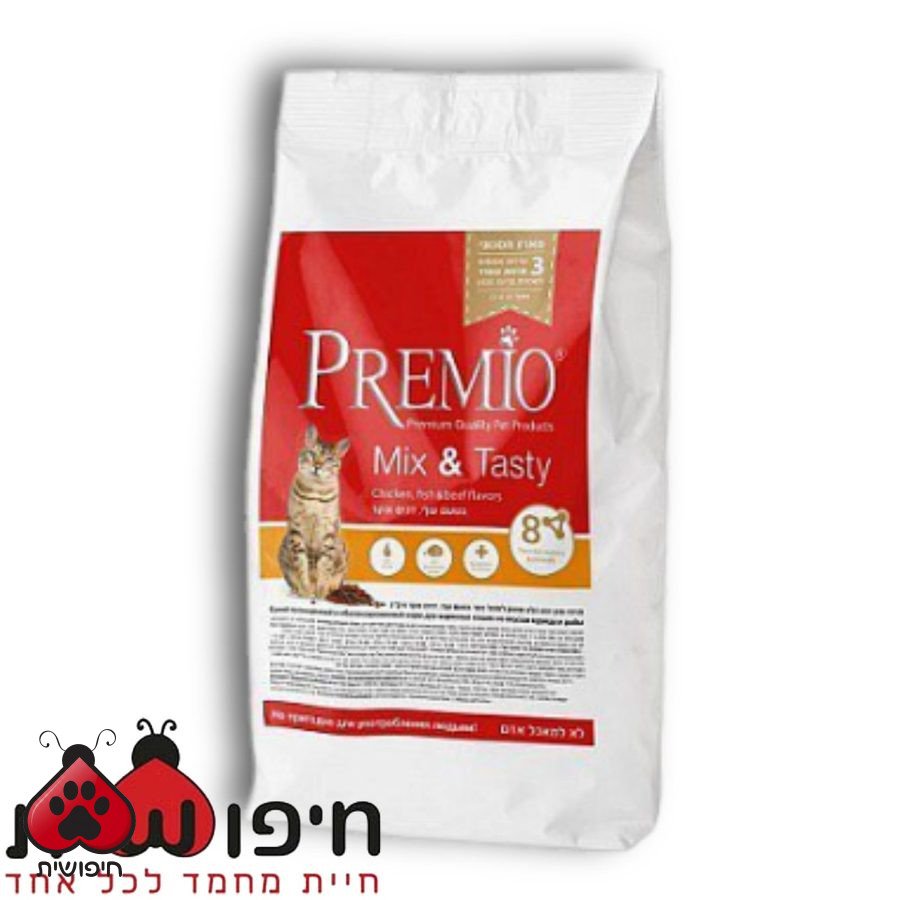 פרמיו מיקס טעמים, מזון לחתול בוגר 15 ק"ג – Premio
