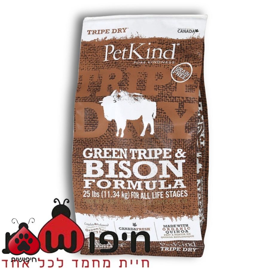 פטקינד ביזון, מזון ללא דגנים על בסיס קירשה – PetKind Bison