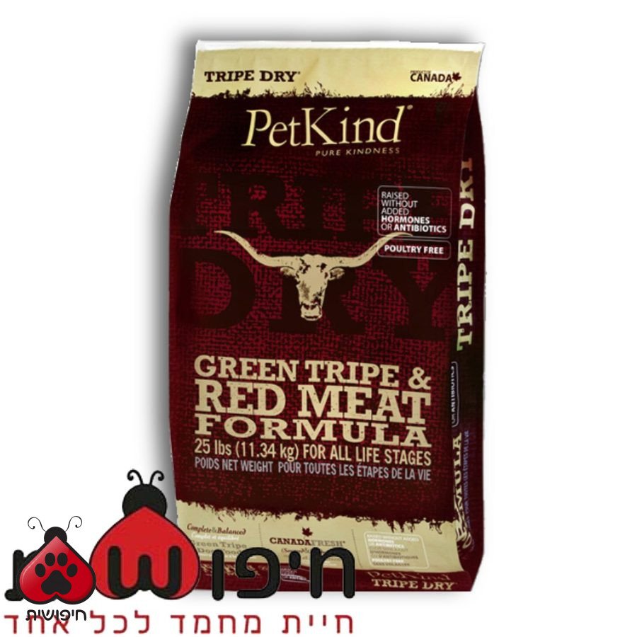 פטקינד בשר אדום, ללא דגנים על בסיס קירשה – PetKind Red meat