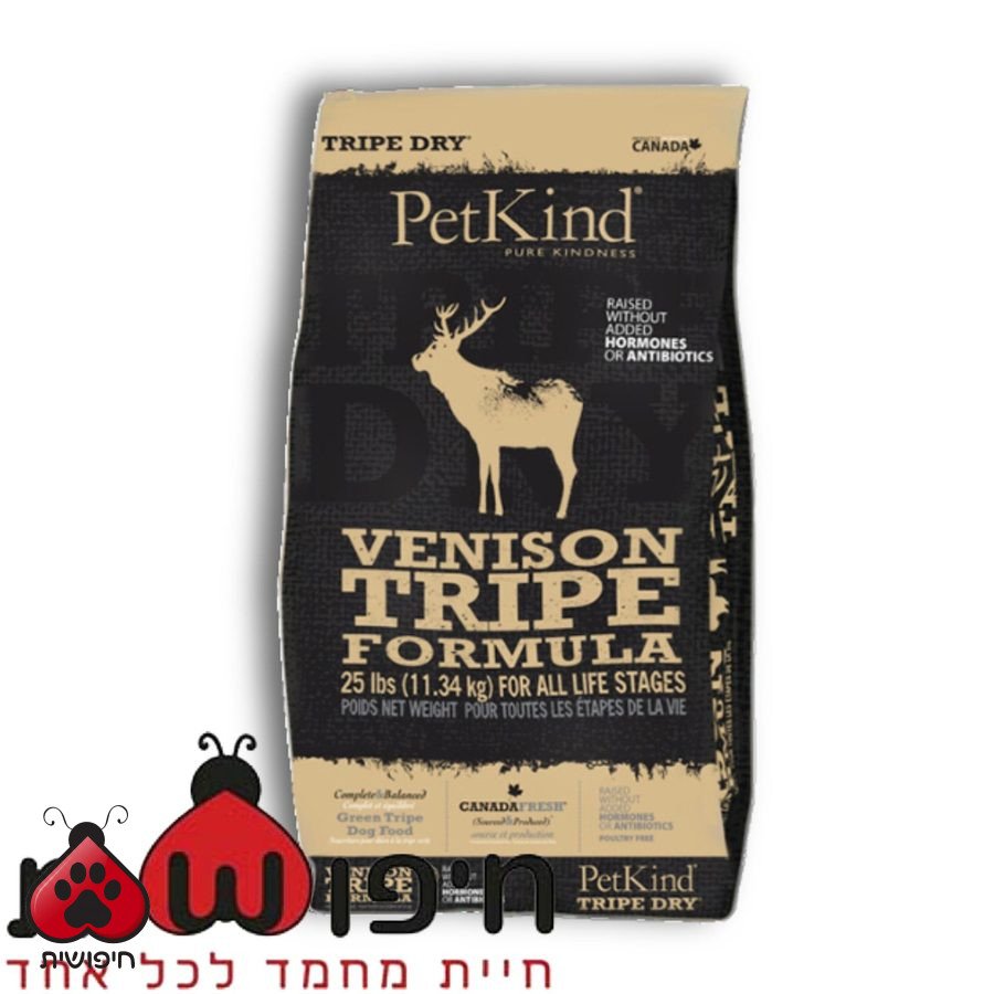 פטקינד צבי, ללא דגנים על בסיס קירשה – PetKind Venison