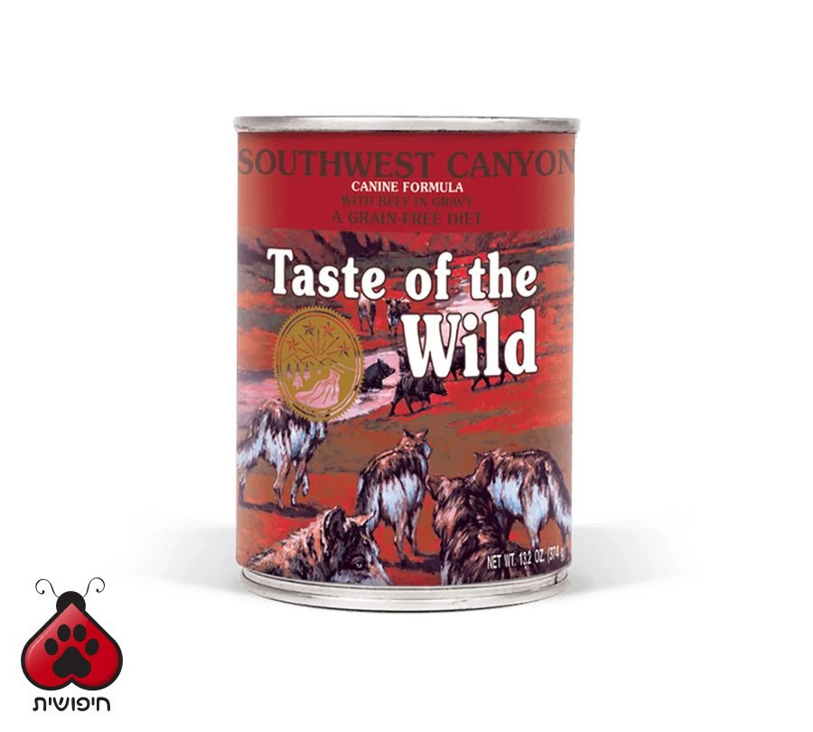 שימורי "טייסט אוף דה ווילד" לכלב – בקר, 400 גרם · Taste of the Wild