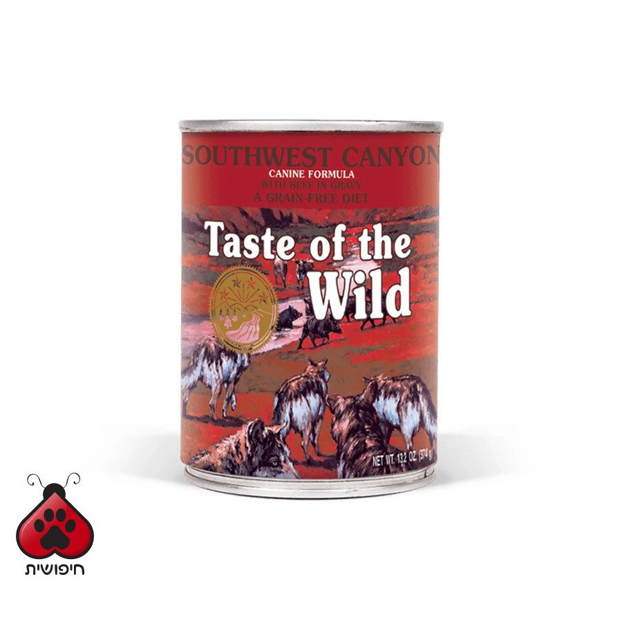 שימורי "טייסט אוף דה ווילד" לכלב – בקר, 400 גרם · Taste of the Wild