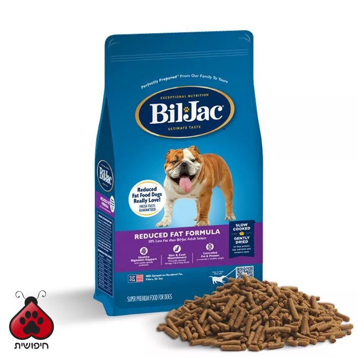 ביל ג'ק – מופחת שומן, 13.6 ק"ג · Bil-Jac Reduced Fat Formula