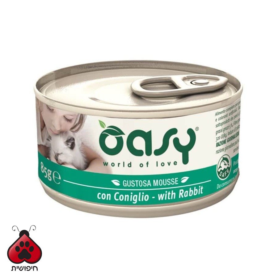 אואסי מוס ארנבת 85 גרם Mousse with Rabbit