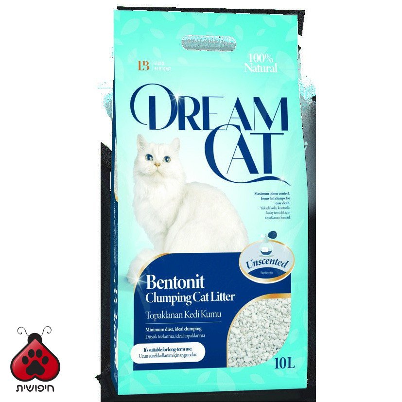 דרים קט חול מתגבש לחתולים נטורל 10 ליטר DREAM CAT