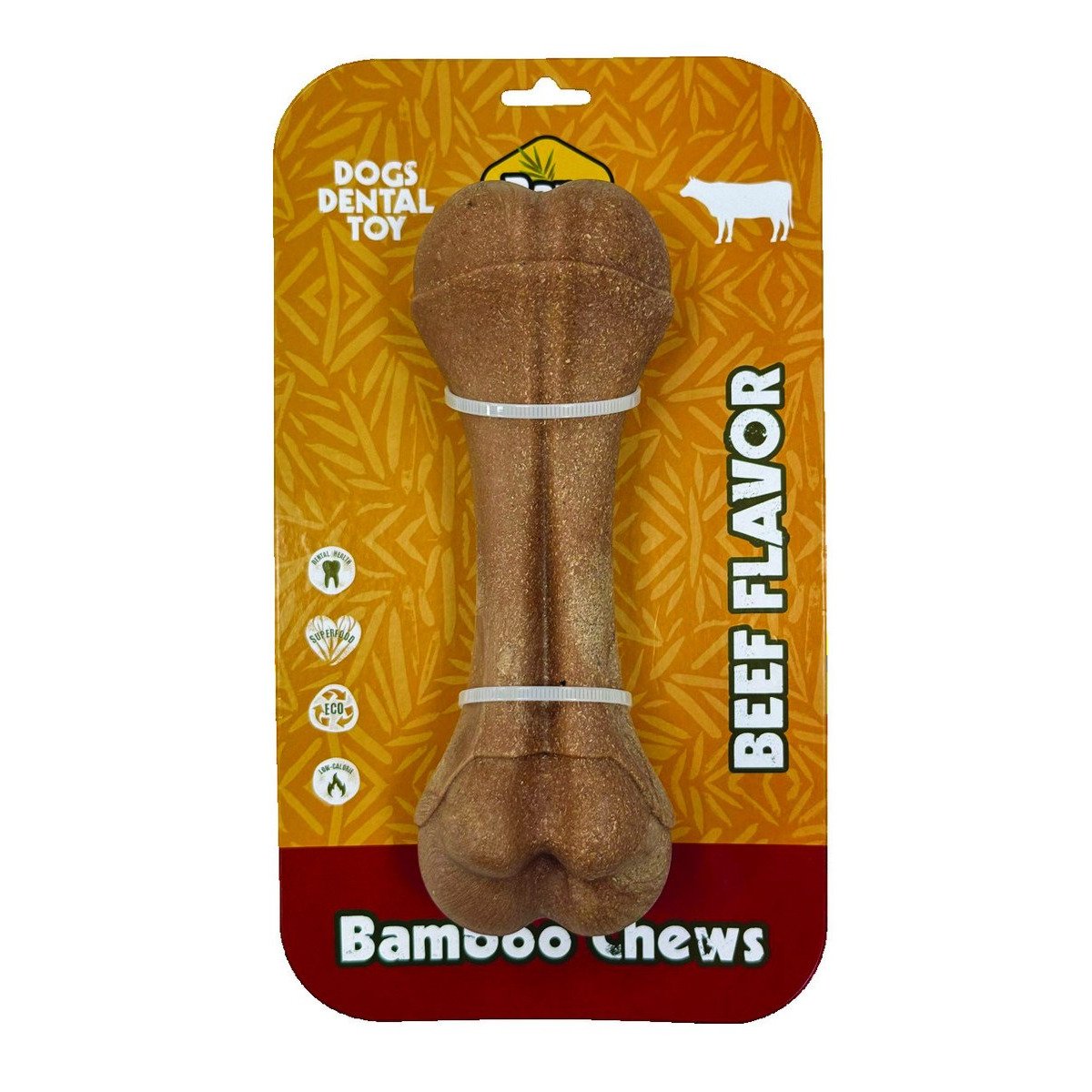 במבוז צעצוע לעיסה עצם בטעם בקר 20 ס"מ BAMBOOZ