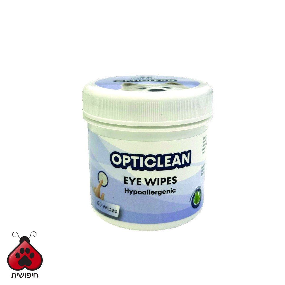 פט וולנס מגבונים לניקוי העיניים 120 יחידות PET WELLNESS