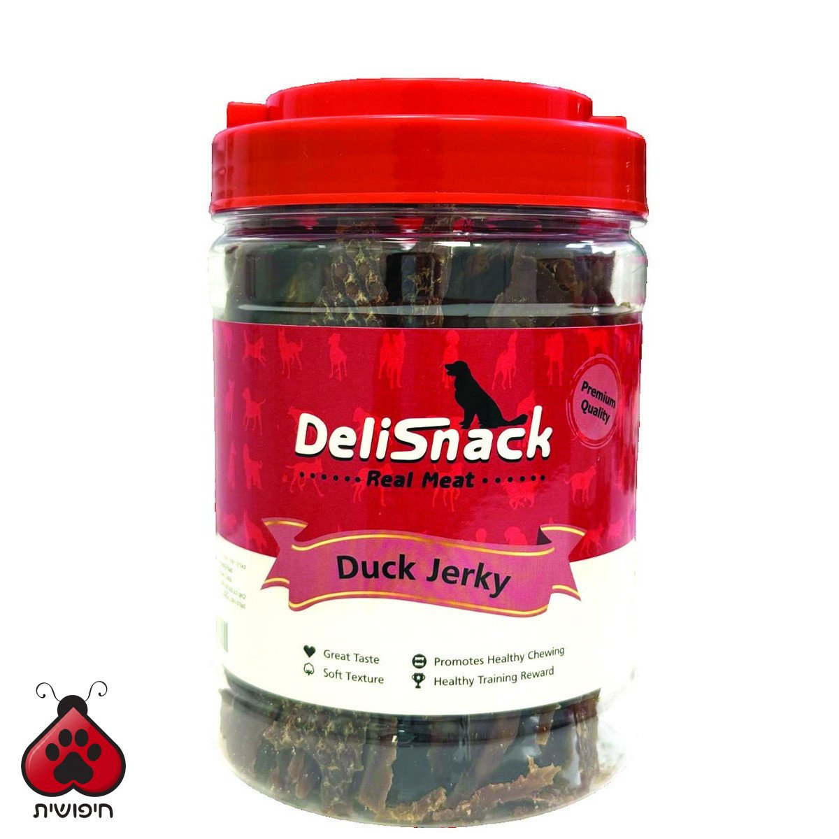 דליסנק חטיף בצנצנת חזה ברווז 350 גרם DELISNACK