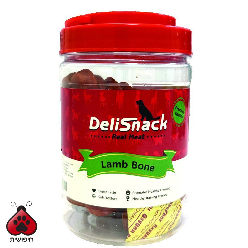 דליסנק חטיף בצנצנת עצמות כבש 350 גרם DELISNACK