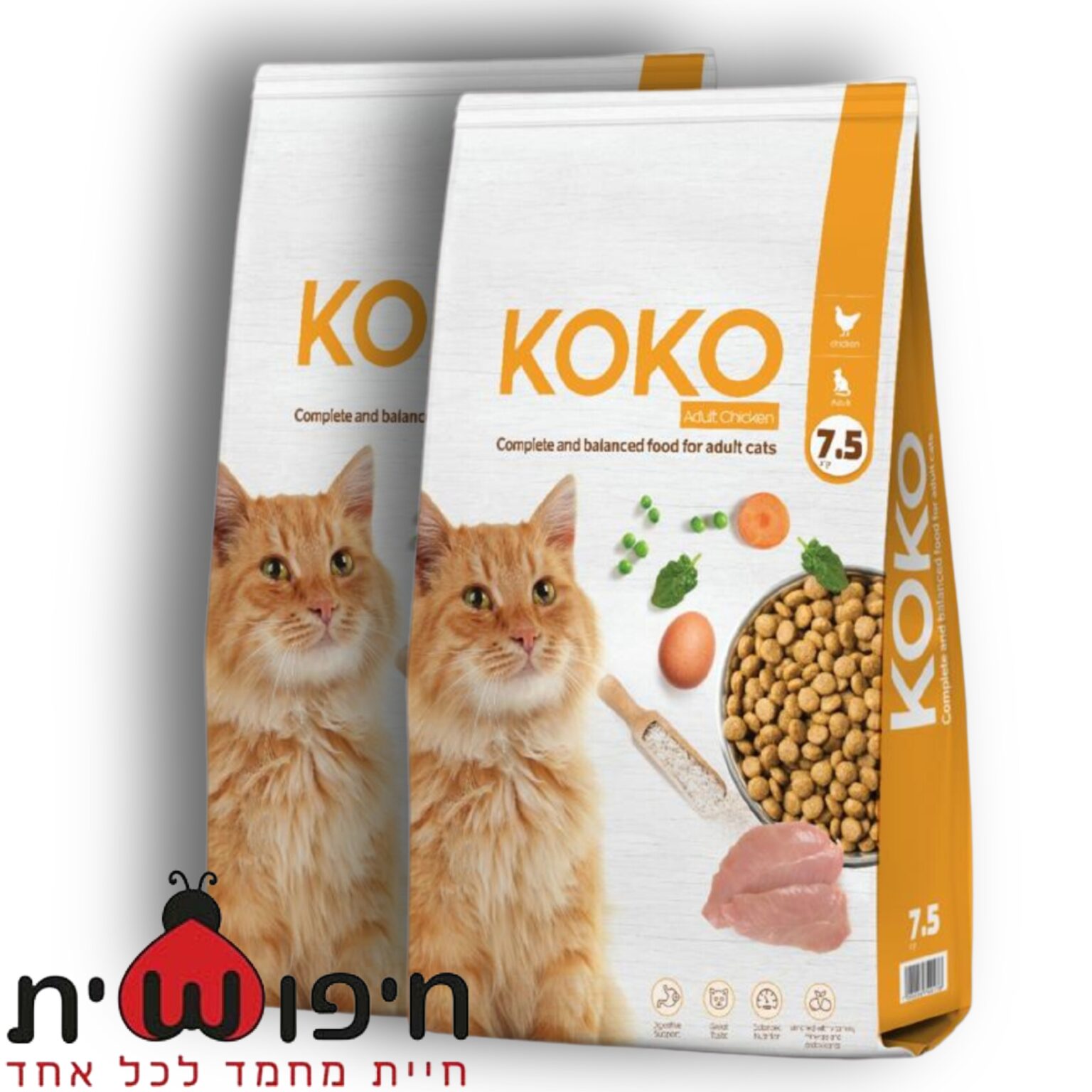 קוקו מיקס דגים לחתול בוגר - Koko Adult Mix Fish